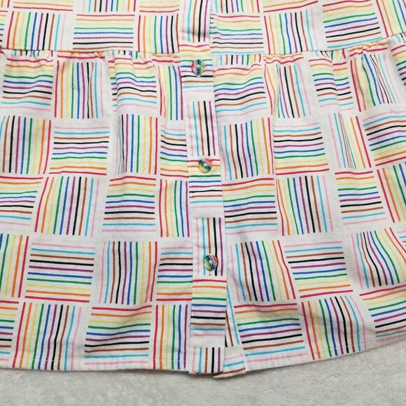 Target L Dress Take Pride Linen Blend Tie Shoulder Rainbow Babydoll Sun Beach - Picture 2 of 7